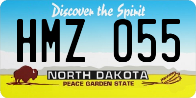 ND license plate HMZ055