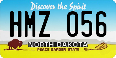 ND license plate HMZ056