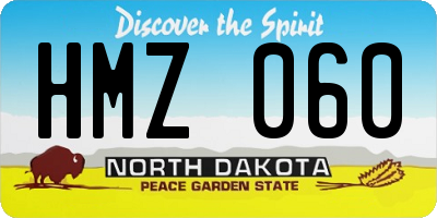 ND license plate HMZ060