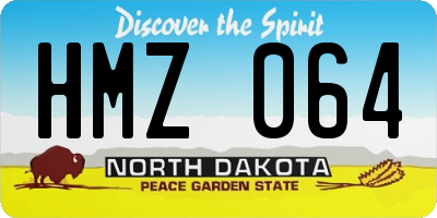 ND license plate HMZ064