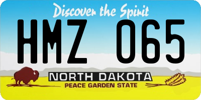 ND license plate HMZ065