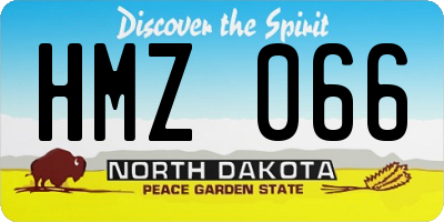 ND license plate HMZ066