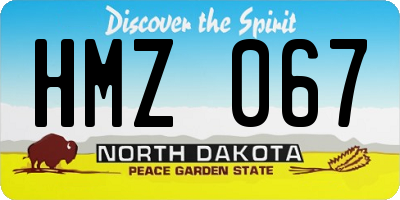 ND license plate HMZ067