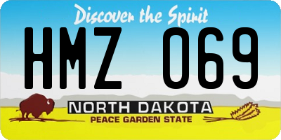 ND license plate HMZ069