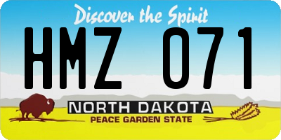 ND license plate HMZ071