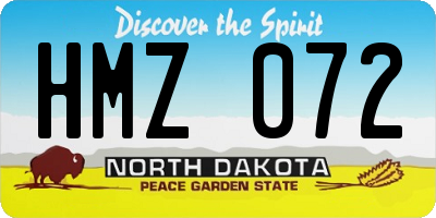 ND license plate HMZ072