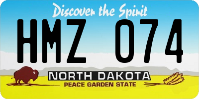 ND license plate HMZ074