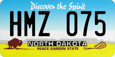 ND license plate HMZ075