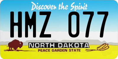 ND license plate HMZ077