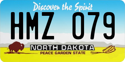 ND license plate HMZ079