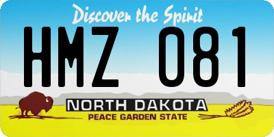 ND license plate HMZ081