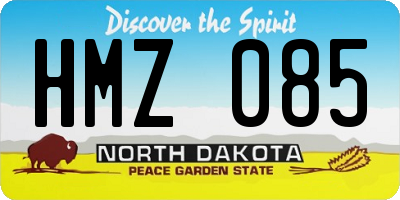 ND license plate HMZ085