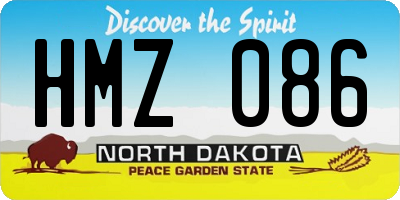 ND license plate HMZ086