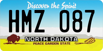 ND license plate HMZ087