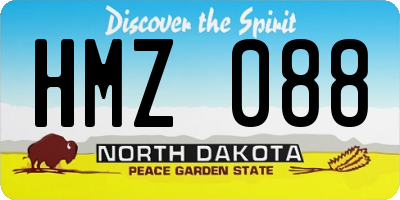 ND license plate HMZ088