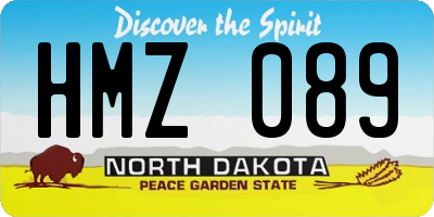 ND license plate HMZ089