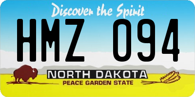 ND license plate HMZ094