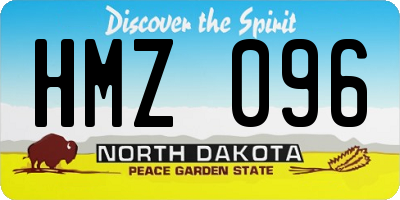 ND license plate HMZ096