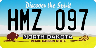 ND license plate HMZ097