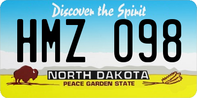 ND license plate HMZ098