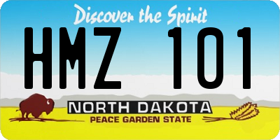 ND license plate HMZ101