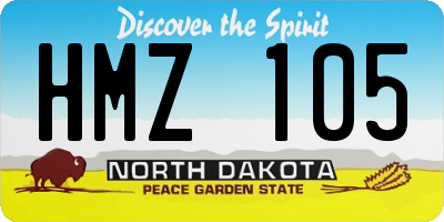 ND license plate HMZ105