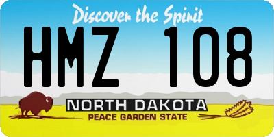 ND license plate HMZ108