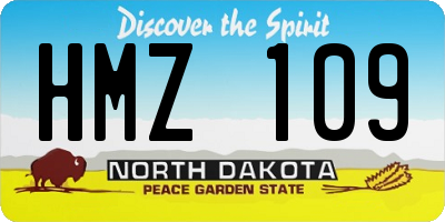 ND license plate HMZ109