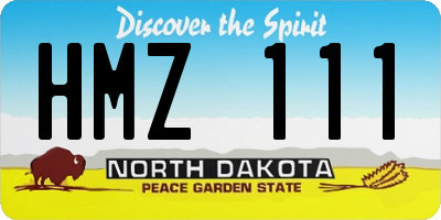ND license plate HMZ111