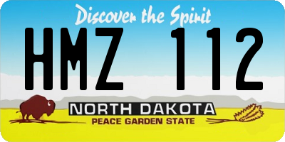 ND license plate HMZ112