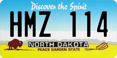 ND license plate HMZ114