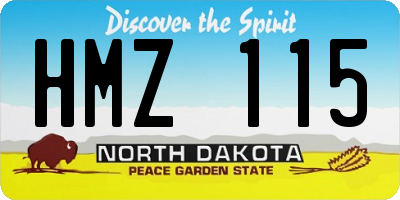 ND license plate HMZ115