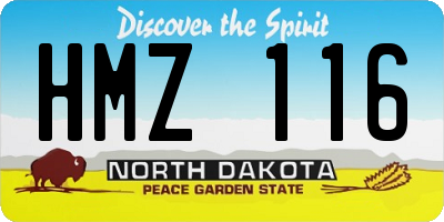 ND license plate HMZ116