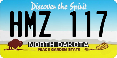 ND license plate HMZ117