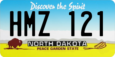 ND license plate HMZ121