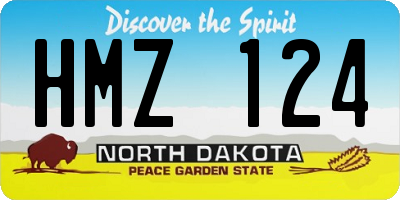 ND license plate HMZ124