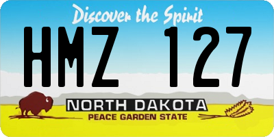 ND license plate HMZ127