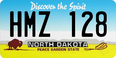 ND license plate HMZ128