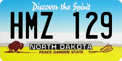 ND license plate HMZ129