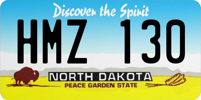 ND license plate HMZ130