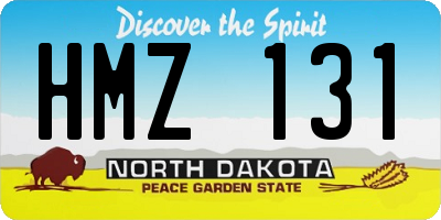 ND license plate HMZ131