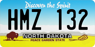 ND license plate HMZ132