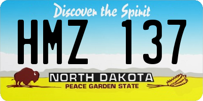 ND license plate HMZ137