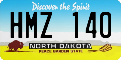 ND license plate HMZ140