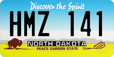 ND license plate HMZ141