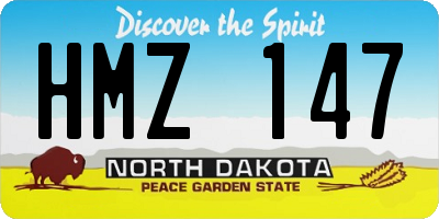 ND license plate HMZ147