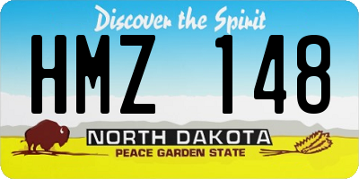 ND license plate HMZ148