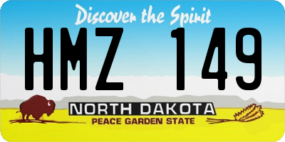 ND license plate HMZ149