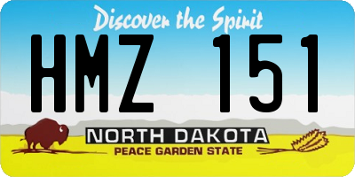 ND license plate HMZ151