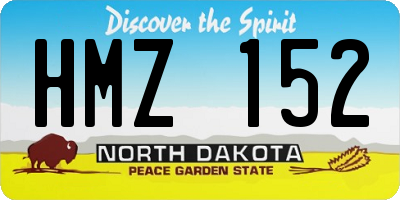 ND license plate HMZ152